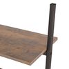 vidaXL 4-Tier Leaning Shelf Dark Brown and Black 64x34x150.5 cm