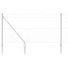 vidaXL Welded Wire Fence with Spikes 25 x 1.2 m Galvanised Steel Mesh