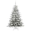 vidaXL Artificial Hinged Christmas Tree White 210 cm PE and PVC