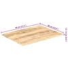 vidaXL Table Top Solid Mango Wood 15-16 mm 80x60 cm