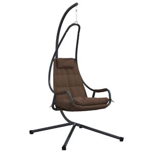 vidaXL Hanging Egg Chair Steel 94 x 107 x 196.5 cm Coffee