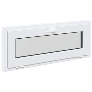 vidaXL Basement Window RISOR 110 x 40 cm PVC and Glass White