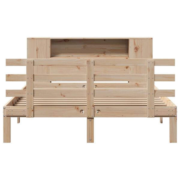 vidaXL Bookcase Bed without Mattress 150x200 cm King Size Solid Wood Pine