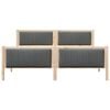 vidaXL Bed frame Brown and dark grey 180 x 200 cm Solid pine wood