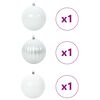 vidaXL Christmas Bauble Set XXL 3 pcs White Plastic