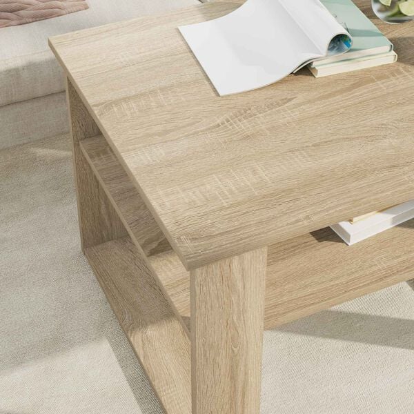 vidaXL Coffee Table Sonoma Oak 64 x 54 x 44 cm Engineered Wood