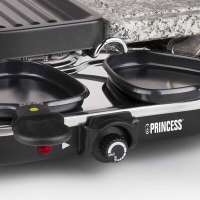 Princess Oval Stone Raclette Grill with 8 Pans 1200 W 162710
