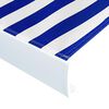 vidaXL Awning Top Sunshade Canvas Blue & White 350x250 cm