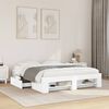 vidaXL Bed Frame without Mattress White 160x200 cm Engineered Wood