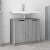 vidaXL Bathroom Cabinet Grey Sonoma 64.5x33.5x59 cm Engineered Wood