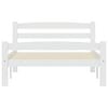 vidaXL Bed Frame without Mattress White Solid Pinewood 100x200 cm