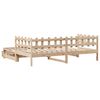 vidaXL Daybed with Trundle and Drawers without Mattress 90x190 cm Single