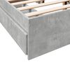 vidaXL Bed Frame with Drawers without Mattress Concrete Grey 120x190 cm Small Double