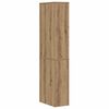 vidaXL Narrow Bathroom Cupboard with Wheels Artisian Oak Engineered Wood