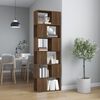 vidaXL Book Cabinet/Room Divider Brown Oak 60x24x186 cm