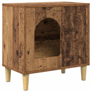vidaXL Cat House Old Wood 51 x 30 x 52 cm Engineered Wood