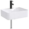 vidaXL Bathroom Sink with Faucet and Drain Matte Black