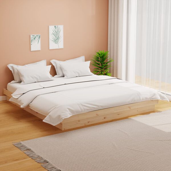 vidaXL Bed Frame without Mattress Solid Wood 160x200 cm