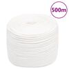vidaXL Boat Rope Full White 8 mm 500 m Polypropylene