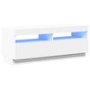 vidaXL TV Cabinet with LED Lights White 100x35x40 cm