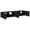 vidaXL TV Wall Cabinet 2 pcs Black Oak 80 x 35 x 31 cm Engineered Wood