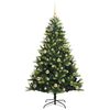 vidaXL Artificial Hinged Christmas Tree 150 LEDs Green 150 cm
