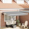 vidaXL Awning Manual White 3 x 2.5 m Metal