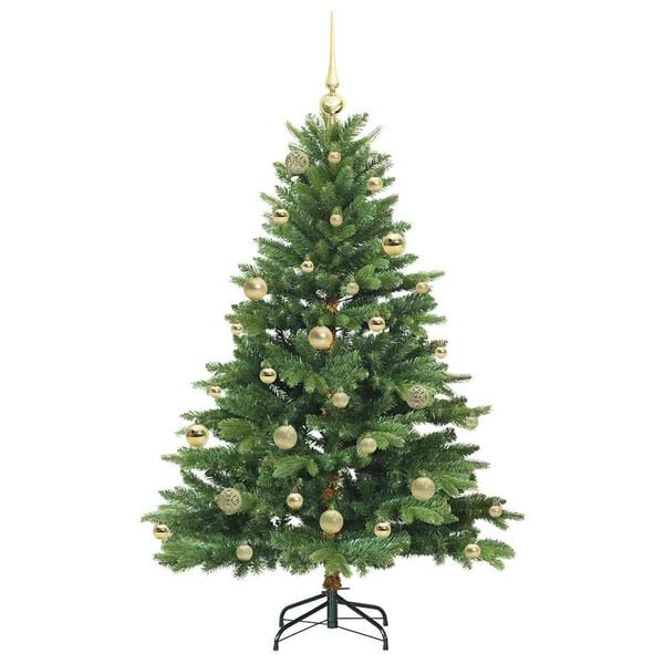 vidaXL Artificial Christmas Tree with 150 LEDs Green 150 cm PE and PVC