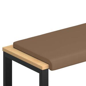 vidaXL Bench Cushion Faux Leather Cappuccino Depth 35 cm