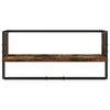 vidaXL 6 Piece Wall Shelf Set with Bars Smoked Oak Engineered Wood