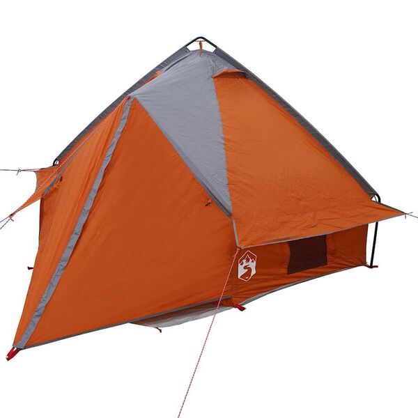 vidaXL Teepee Tent with Roof Grey and Orange 388 x 320 x 169 cm