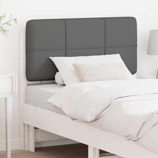 vidaXL Upholstered Headboard with Headboard White and Light Grey 80 cm