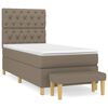 vidaXL Box Spring Bed with Mattress Taupe 80x200 cm Fabric