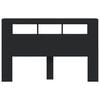 vidaXL LED Headboard Black 160x18.5x103.5 cm Engineered Wood