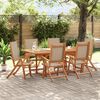 vidaXL 7 Piece Garden Dining Set Solid Wood Acacia and Textilene