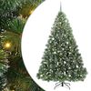 vidaXL Artificial Christmas Tree with 300 LEDs Green 240 cm PE and PVC