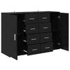 vidaXL Sideboards with Drawer Corona 2 pcs Black Oak 59 x 39 x 80 cm