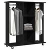 vidaXL Wardrobe with Shelf Black oak 102 x 38 x 110 cm Engineered wood
