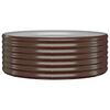 vidaXL Garden Raised Bed Galvanised Steel 100x100x36 cm Brown