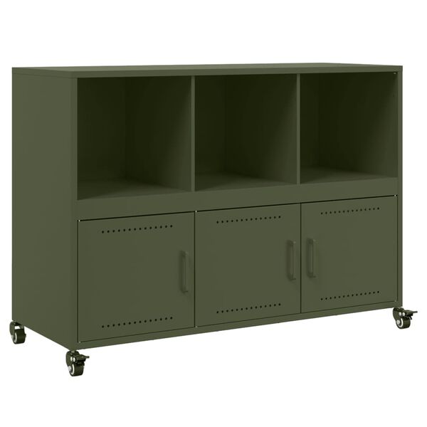 vidaXL Sideboard Olive Green 100.5x39x72 cm Steel