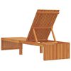 vidaXL Sun Lounger Reclining Brown 55 x 200 x 94cm Solid Acacia wood