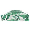 vidaXL Pallet Cushion Green Leaf Pattern 180 x 40 x 8 cm Oxford Fabric