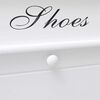 vidaXL Shoe Cabinet White 50x28x58 cm Paulownia Wood