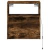 vidaXL TV Wall Cabinet with LED Lights Smoked Oak 41x31x45 cm