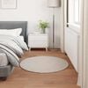 vidaXL Faux Rabbit Fur Rug Olite Beige &Oslash; 100 cm Polyester