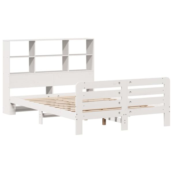 vidaXL Bed Frame without Mattress White 140x200 cm Solid Wood Pine