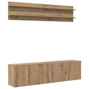 vidaXL TV Units 6 pcs Artisan oak Engineered wood