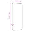 vidaXL Wall-mounted Mirror Black 40x100 cm Rectangle