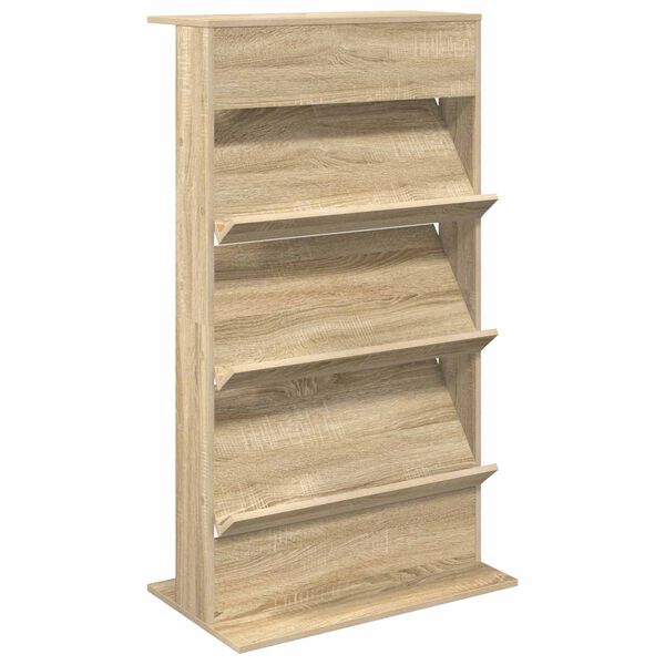 vidaXL Magazine Rack Sonoma Oak 70 x 41 x 126 cm Engineered Wood