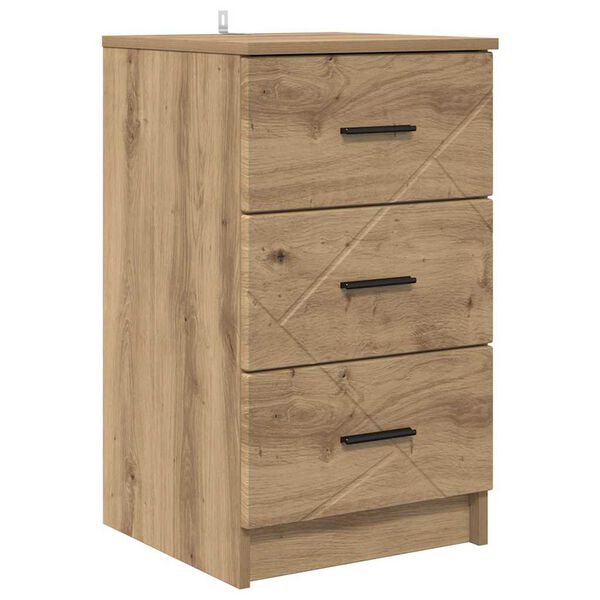 vidaXL Bedside Cabinet Artisan oak 38 x 38 x 66 cm Engineered wood